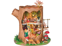 ROBOTIME Rolife DIY 3D dřevěné puzzle Pohádkový domek na stromě s LED osvětlením