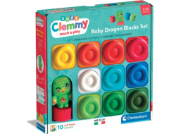 CLEMENTONI Soft Clemmy Sada 10 měkkých kostek + figurka draka