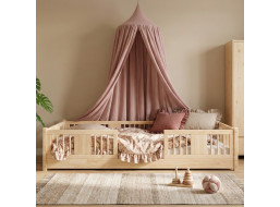 Dětská Montessori postel z masivu borovice LUNA - 200x90 cm