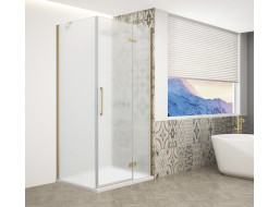 Gelco TRINITY GOLD MATT obdélníkový sprchový kout 1100x1000mm, matné sklo, pravé GT5610-11MR-G