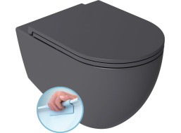 Isvea INFINITY závěsná WC mísa, Rimless, 36, 5x53cm, antracit 10NF02005-2C