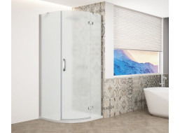 Gelco TRINITY CHROME čtvrtkruhový sprchový kout 900x900mm, matné sklo, pravé GT6590MR-CH