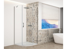 Gelco TRINITY CHROME čtvrtkruhový sprchový kout 900x900mm, čiré sklo, pravé GT6590CR-CH