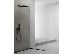 Polysan ARCHITEX sada pro uchycení skla podlaha-stěna se spádovou lištou, 1615x2105mm, pravá, černá mat AX2116BR