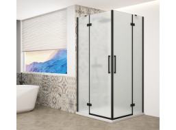 Gelco TRINITY BLACK čtvercový sprchový kout 1000x1000mm, rohový vstup, matné sklo GT2210-10M-B
