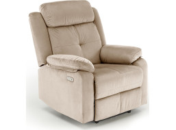 Elektrické polohovací křeslo LORIS - čalouněné látkou - béžové