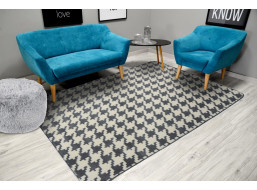 Plyšový koberec 3D Home - Clover - šedý, 140x200 cm