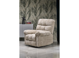 Elektrické polohovací křeslo AMORE - čalouněné látkou - béžové