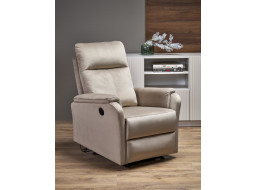 Elektrické polohovací křeslo CROCUS - čalouněné látkou - béžové