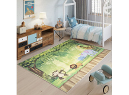 Dětský koberec EMMA - Zvířátka v džungli, 80x150 cm
