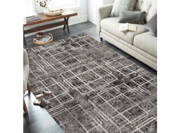 Kusový koberec PANNE cross - odstíny šedé, 60x100 cm