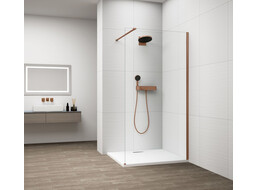 Polysan ESCA COPPER MATT jednodílná sprchová zástěna k instalaci ke stěně, sklo čiré, 1000 mm ES1010-09