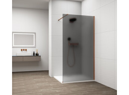 Polysan ESCA COPPER MATT jednodílná sprchová zástěna k instalaci ke stěně, kouřové matné sklo, 1200 mm ES1412-09