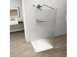 Polysan ESCA GUN METAL jednodílná sprchová zástěna do prostoru, sklo Flute, 1400 mm ES1314-12