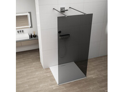 Polysan ESCA GUN METAL jednodílná sprchová zástěna do prostoru, kouřové sklo, 1200 mm ES1212-12