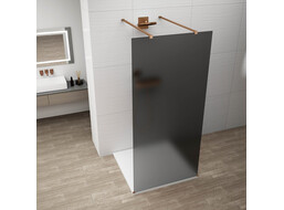 Polysan ESCA COPPER MATT jednodílná sprchová zástěna do prostoru, kouřové matné sklo, 1000 mm ES1410-10