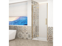 Gelco TRINITY GOLD MATT sprchové dveře do niky 1000mm, čiré sklo, levé GT1210CL-G