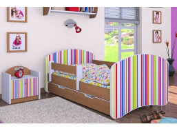 Dětská postel se šuplíkem 180x90cm PROUŽKY
