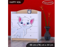 Dětská komoda KOČIČKA - TYP 6