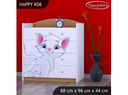 Dětská komoda KOČIČKA - TYP 6