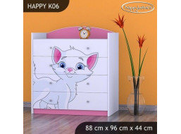 Dětská komoda KOČIČKA - TYP 6