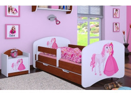 Dětská postel se šuplíkem 160x80cm PRINCEZNA A KONÍK
