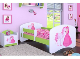 Dětská postel bez šuplíku 180x90cm PRINCEZNA A KONÍK