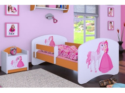 Dětská postel bez šuplíku 160x80cm PRINCEZNA A KONÍK