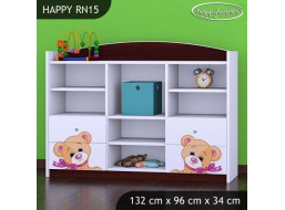 Dětský úložný regál MÉĎA - TYP 15 - NÍZKÝ