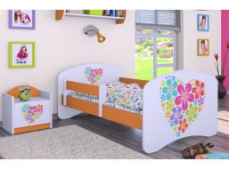 Dětská postel bez šuplíku 180x90cm KYTIČKY V SRDÍČKU