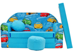 Dětská pohovka Blue cars