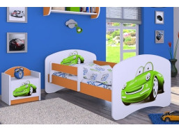 Dětská postel bez šuplíku 160x80cm ZELENÉ AUTO