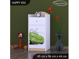 Dětská komoda ZELENÉ AUTO - TYP 2
