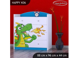 Dětská komoda ZELENÝ DRAK - TYP 6