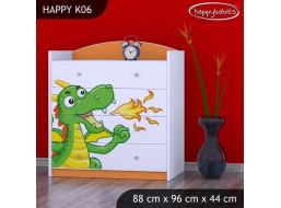 Dětská komoda ZELENÝ DRAK - TYP 6