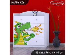 Dětská komoda ZELENÝ DRAK - TYP 6