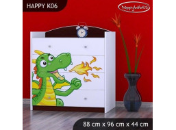 Dětská komoda ZELENÝ DRAK - TYP 6