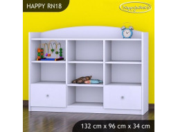 Dětský úložný regál HAPPY bez motivu - TYP 18 - NÍZKÝ