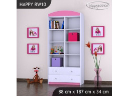 Dětský úložný regál HAPPY bez motivu - TYP 10 - VYSOKÝ