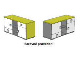 Komoda - GREEN TYP C - barevné provedení