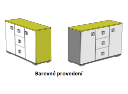 Komoda - GREEN TYP A - barevné provedení