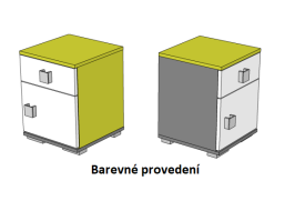 Noční stolek GREEN - barevné provedení