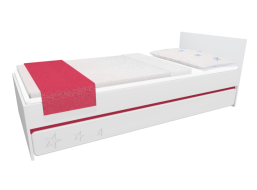 Dětská postel se šuplíkem - STARS 200x90 cm - červená