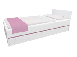 Dětská postel se šuplíkem - STARS 200x90 cm - růžová