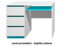 Psací stůl - CITY TYP A - levé provedení