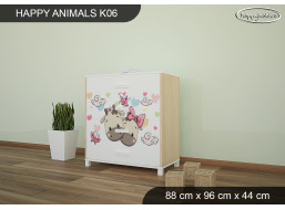 Dětská komoda ZAMILOVANÉ ŽIRAFY - TYP 6