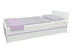 Dětská postel se šuplíkem - CITY 200x90 cm - fialová