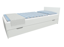 Dětská postel se šuplíkem - MODERN 200x90 cm - bílá