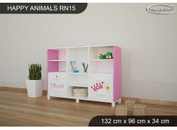 Dětský úložný regál - PRINCESS - TYP 15 - NÍZKÝ