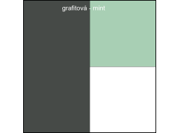 Barevné provedení - grafit / mint / bílá